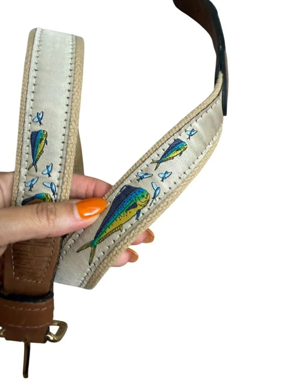 ZEP PRO Men’s  Fish School Beige Canvas Belt Size 30
